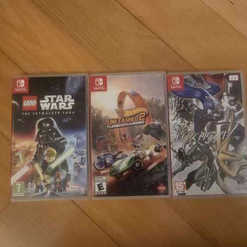 Switch 行貨大電版主機連3隻games
