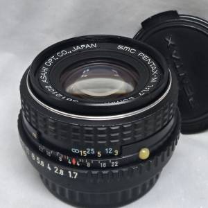 SMC PENTAX-M/賓得  50mm F1,7  PK-mount