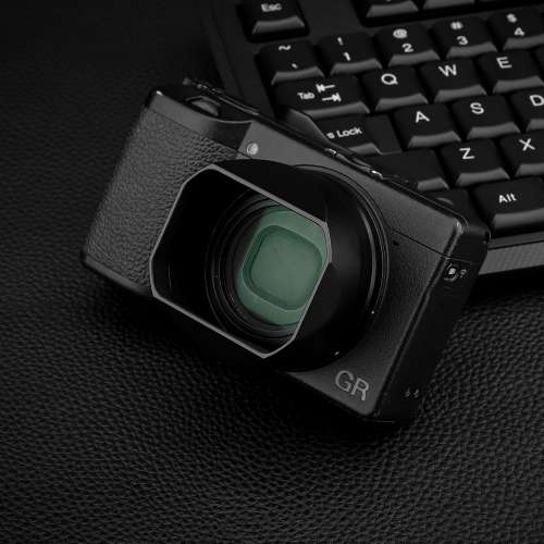 Haoge LH-GR3XH Metal Square Lens Hood For RICOH GRIIIX, GR3X and HDF Camera 方...