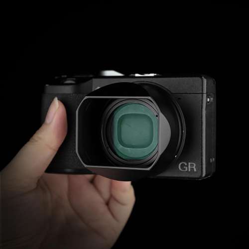 Haoge LH-GR3XH Metal Square Lens Hood For RICOH GRIIIX, GR3X and HDF Camera 方...