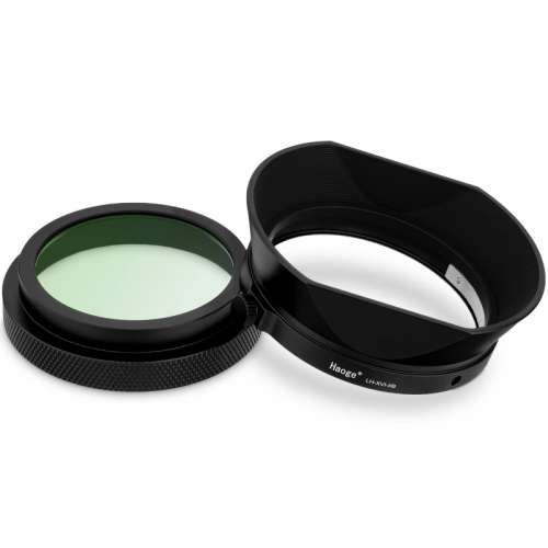 Haoge LH-XVI-IIB Metal Square Lens Hood Lens & MC UV Protection Filter For Fujif