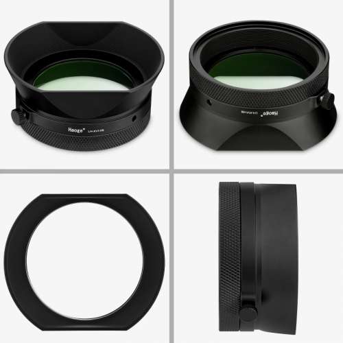 Haoge LH-XVI-IIB Metal Square Lens Hood Lens & MC UV Protection Filter For Fujif