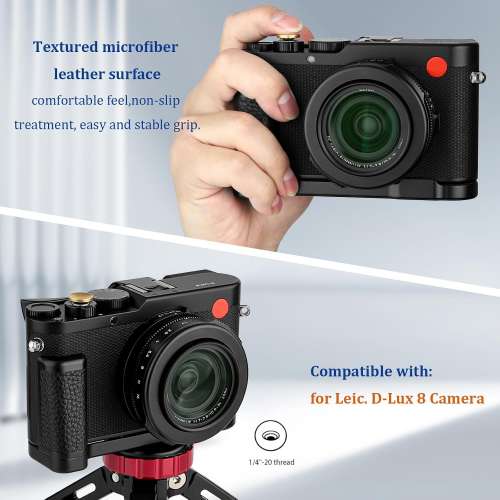 Haoge HG-D8 Handle HandGrip For Leica D-LUX 8 Camera Body L-Shape Grip