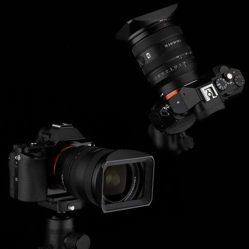 Haoge LH-E245 Square Metal Lens Hood For Sony FE 24-50mm F/2.8 G 方形遮光罩