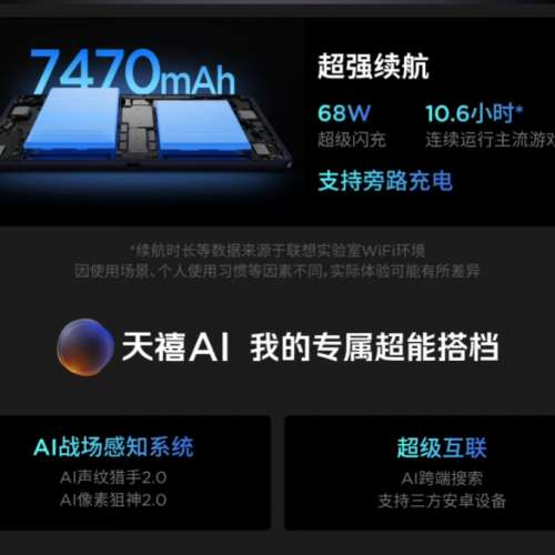 【國恆商城】Lenovo Legion 拯救者Y700 無極 5G📶 SIM 通話電競平板 全新原封（有影...