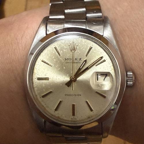 ROLEX 6694 經典上錬 氧化金面 34mm 膠鏡 78350帶12格 $16888
