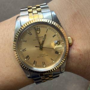 Tudor 74033 金鋼 勞的勞底 $6500