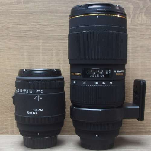 Sigma AF70-200mm + 70mm ( f2.8) EX 兩鏡---------Nikon mount