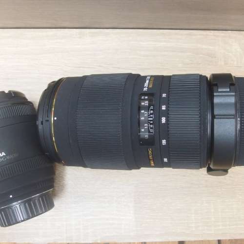 Sigma AF70-200mm + 70mm ( f2.8) EX 兩鏡---------Nikon mount