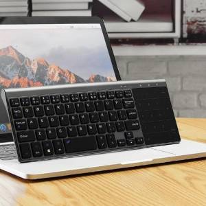 Ultra-thin Wireless Keyboard  (DUAL Mode Connection Bluetooth /2.4GHz USB Dongle