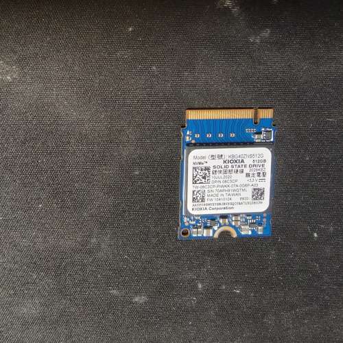 KIOXIA 內接 SSD,512GB PCIe Gen 3 x 4 NVMe 固態硬碟,M.2 2230