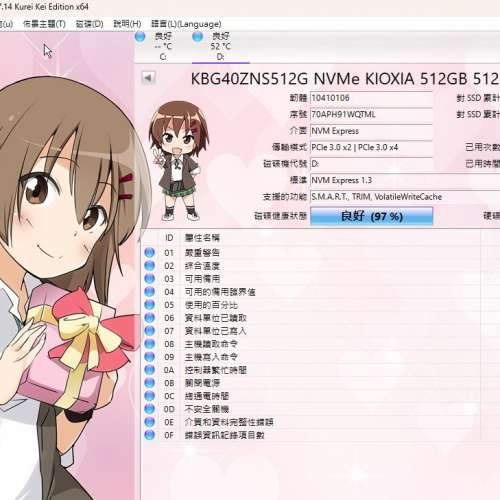KIOXIA 內接 SSD,512GB PCIe Gen 3 x 4 NVMe 固態硬碟,M.2 2230