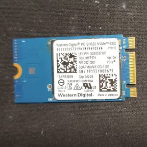 WD PC SN520 NVMe SDAPNUW-512GB-1101  M.2 2242