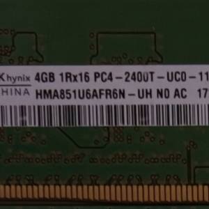 DDR4 4G ram，100%work ，4G 一條
