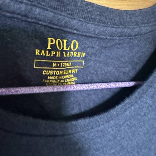 Polo 深藍色 slim fit tee