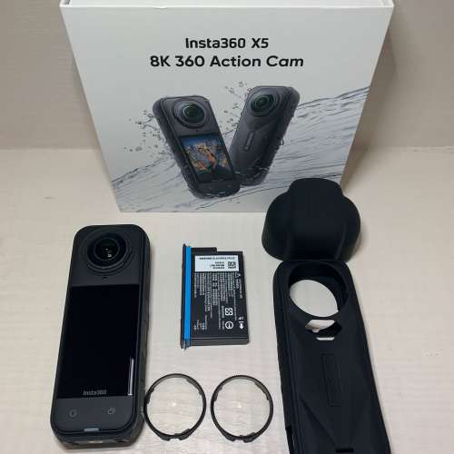 [觀塘實體店] 二手 Insta360 X5 (連鏡頭保護套+機身保護套+鏡頭保護蓋) 行貨保養到...