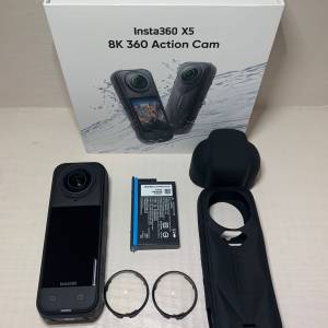 [觀塘實體店] 二手 Insta360 X5 (連鏡頭保護套+機身保護套+鏡頭保護蓋) 行貨保養到...
