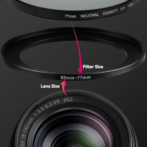 43mm - 49mm Step Up Filter Ring