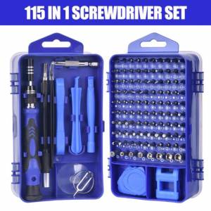 115PCS  (BLUE) Precision Repair Screwdriver Set - Electronics Tool Kit