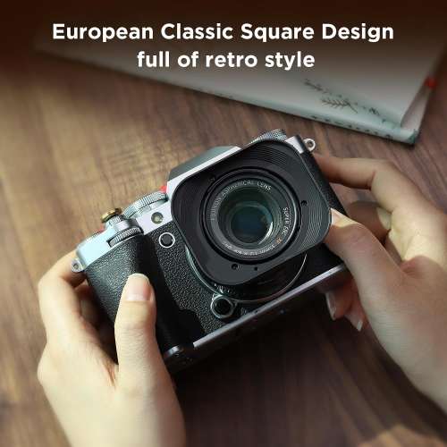 Haoge LH-X35 Bayonet Square Metal Lens Hood For Fujifilm Fujinon XF 35mm f2 R ...