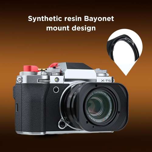 Haoge LH-X35 Bayonet Square Metal Lens Hood For Fujifilm Fujinon XF 35mm f2 R ...