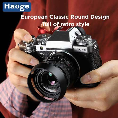 Haoge LH-FJ35 Bayonet Round Metal Lens Hood shade for Fujifilm Fuji Fujinon XF