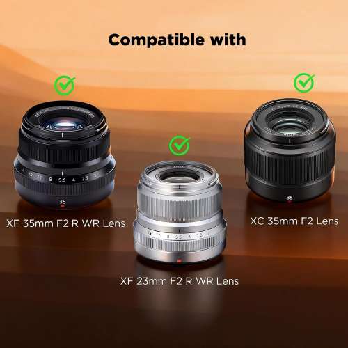 Haoge LH-FJ35 Bayonet Round Metal Lens Hood shade for Fujifilm Fuji Fujinon XF