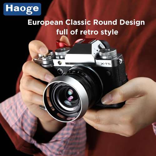 Haoge LH-FJ35S Bayonet Round Metal Lens Hood shade For Fujifilm (金屬遮光罩)