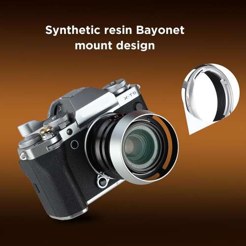 Haoge LH-FJ35S Bayonet Round Metal Lens Hood shade For Fujifilm (金屬遮光罩)