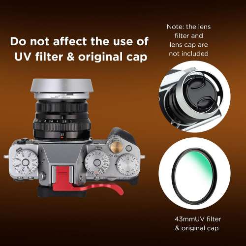 Haoge LH-FJ35S Bayonet Round Metal Lens Hood shade For Fujifilm (金屬遮光罩)