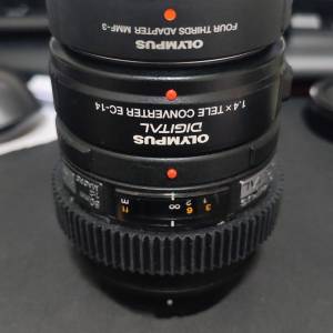 Olympus 大3/4 50mm f2 Macro 大3/4 EC-14  連大3/4 MMF-3轉m3/4接環