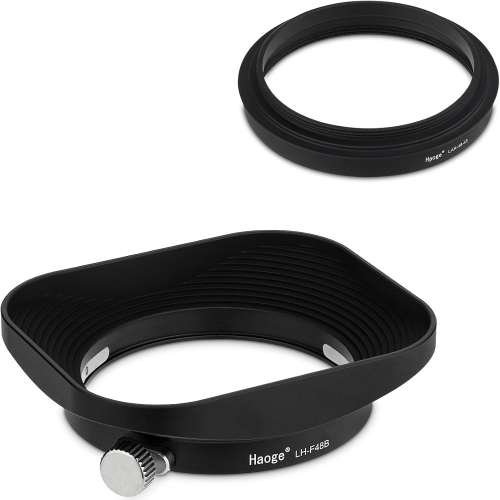 Haoge Square Metal Lens Hood For Leica D-Lux 8 Camera Accessories 43mm Screw-in