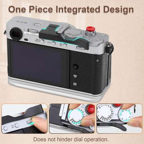 Haoge Metal Hot Shoe Thumb Up Rest Grip For FUJIFILM X-E5 -  THB-XE5-B (專用黑...