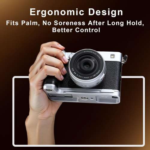 HAOGE HG-FUXE5N-S Hand Grip Bracket Holder For FujiFilm XE-5 / XE5 (銀色快拆...