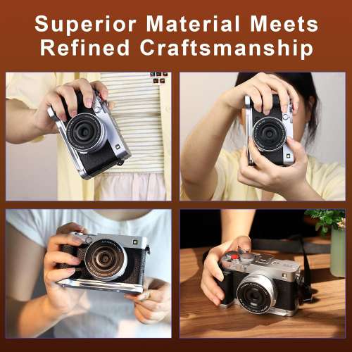 HAOGE HG-FUXE5N-S Hand Grip Bracket Holder For FujiFilm XE-5 / XE5 (銀色快拆...