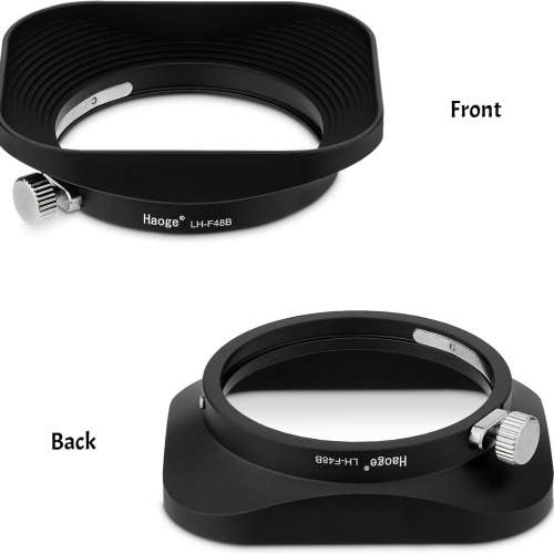 Haoge LH-F48B Square Metal Lens Hood Shade for Olympus M.ZUIKO Digital 17mm f1.8
