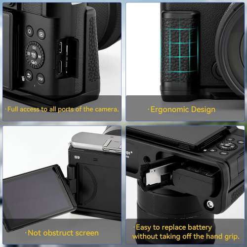 HAOGE HG-S9-B Hand Grip Bracket Holder For PANASONIC LUMIX S9 (黑色快拆手柄)
