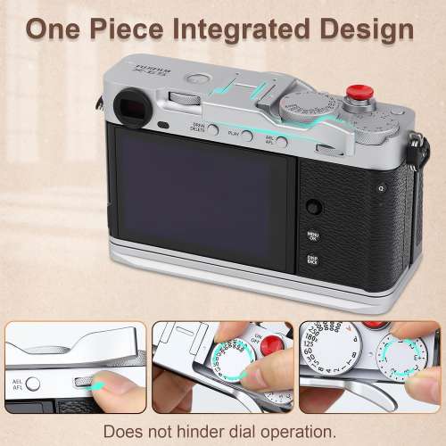 Haoge Metal Hot Shoe Thumb Up Rest Grip For FUJIFILM X-E5 - THB-XE5-S (專用銀...