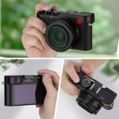 Haoge Metal Hot Shoe Thumb Up Rest Grip For Leica D-LUX 8 - THB-D8B (專用黑色...