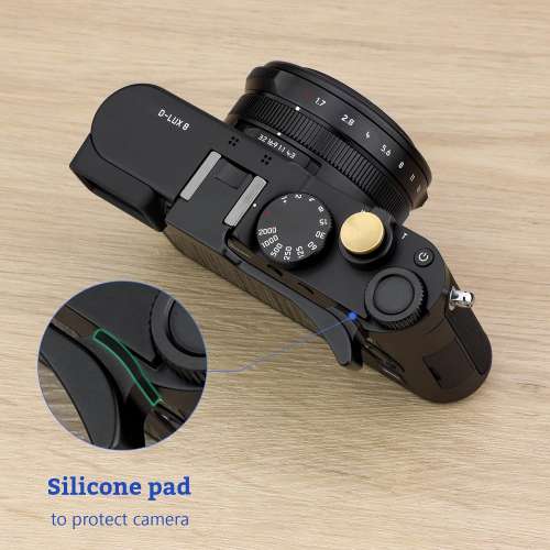 Haoge Metal Hot Shoe Thumb Up Rest Grip For Leica D-LUX 8 - THB-D8B (專用黑色...