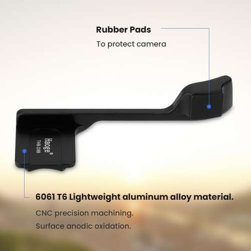 Haoge Metal Hot Shoe Thumb Up Rest Grip For Leica D-LUX 8 - THB-D8B (專用黑色...