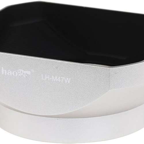 Haoge Silver Metal Lens Hood For Olympus M.ZUIKO Digital 12mm f/2 LH-M47S
