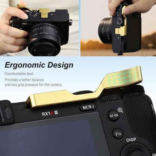 Haoge THB-RX1RIII-G Thumb Handle for Sony RX1R III Camera Accessories Gold