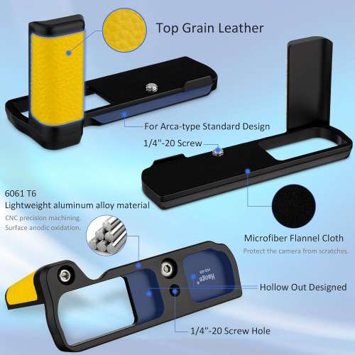 HAOGE HG-S9-Y Hand Grip Bracket Holder For PANASONIC LUMIX S9