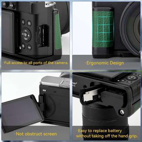 HAOGE HG-S9-G Hand Grip Bracket Holder For PANASONIC LUMIX S9 - GREEN