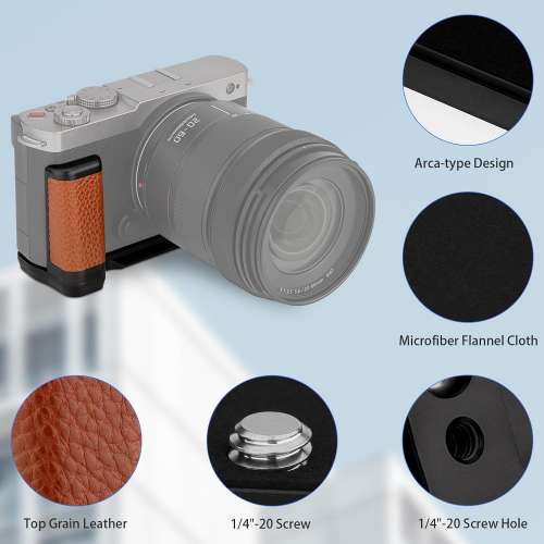 HAOGE HG-S9-G Hand Grip Bracket Holder For PANASONIC LUMIX S9 (啡色快拆手柄)