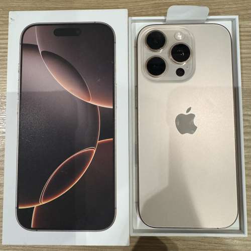 99新iPhone 16pro 256gb,港行雙卡金色鈦金屬，完美冇花，冇修冇拆，電池健康度90，...