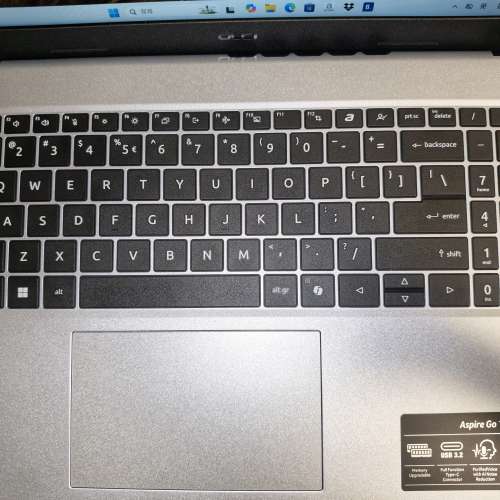 99.9%新 acer Aspire Go 15 15.6吋 手提電腦 (2025) (Intel Core 7-150U, 16GB+1TB...