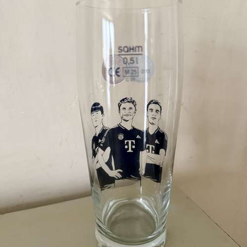 全新德國Sahm保羅蘭／拜仁慕尼黑球會0.5公升玻璃杯2套