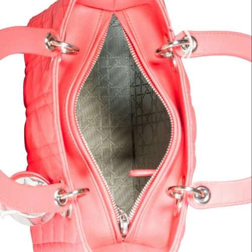 Christian Dior Quilted Lambskin Lady Dior Medium Pink